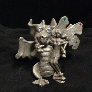 Rawcliffe Pewter Baby Dragon and Fairy